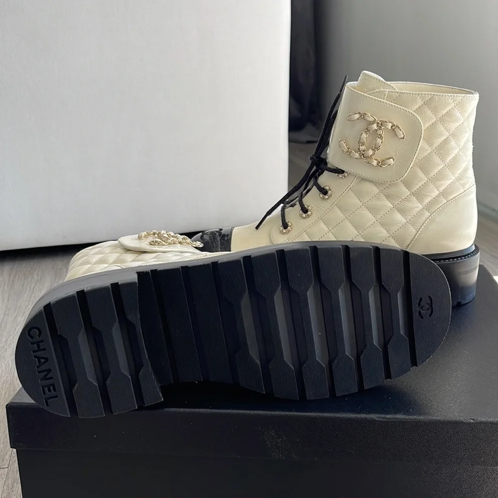 Chanel Combat Boots Never Worn brand new - Picture 2 of 5